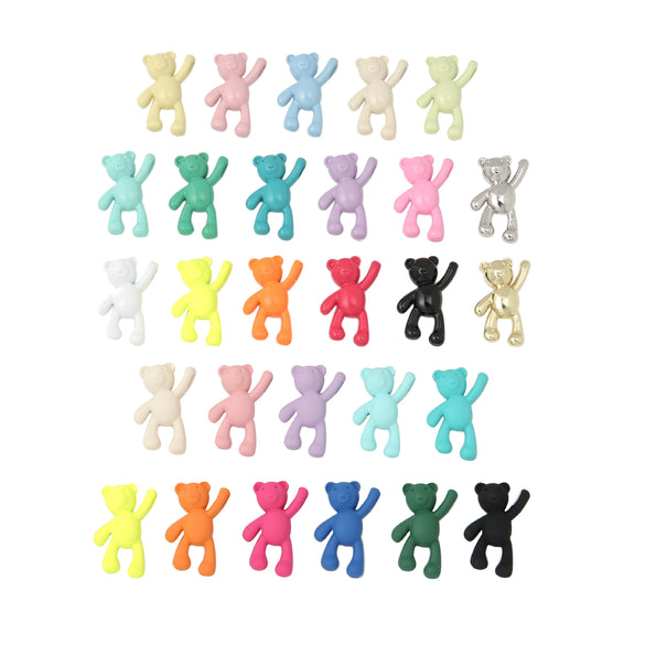 Wholesale Cartoon Raise Hand Bear Pendant Necklace Bracelet Alloy Accessories With Plating And Painting