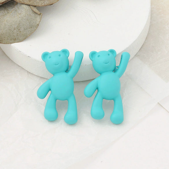 Wholesale Cartoon Raise Hand Bear Pendant Necklace Bracelet Alloy Accessories With Plating And Painting