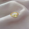 Wholesale Cartoon Snake Ring With The Crown Pattern Brass Electroplated Jewelry For Women