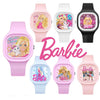 Wholesale Cartoon Square Silicone Plastic Stainless Steel Girl Doll Watch
