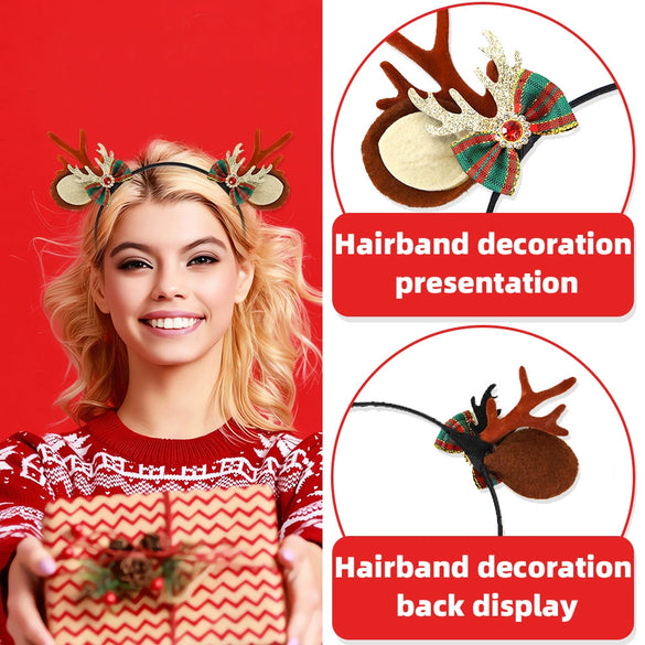 Wholesale Cartoon Style Cloth And Plastic Deer Horn Headband For Women
