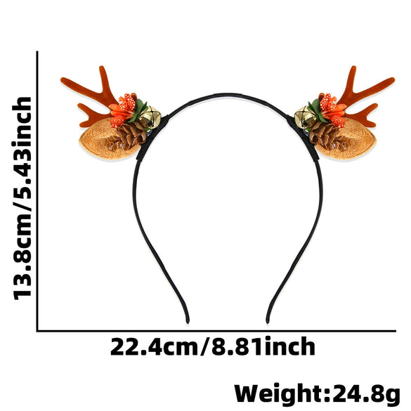 Wholesale Cartoon Style Cloth And Plastic Deer Horn Headband For Women