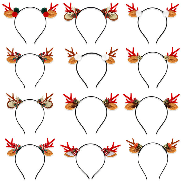 Wholesale Cartoon Style Cloth And Plastic Deer Horn Headband For Women