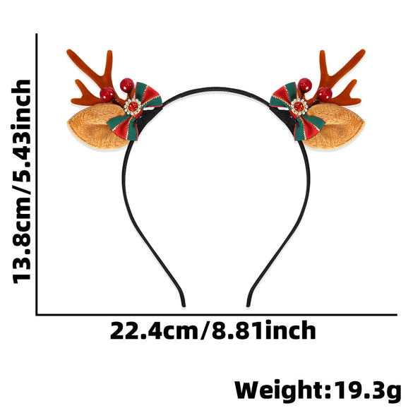 Wholesale Cartoon Style Cloth And Plastic Deer Horn Headband For Women