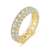 Wholesale Cartoon Style S925 Sterling Silver Square Multidiamond Ring With Electroplating For Couples And Women
