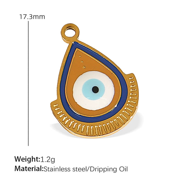 Wholesale Cartoon 316L Stainless Steel Jewelry Set With Dripping Oil Treatment Pendant Necklace And Earrings