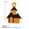 Wholesale Cartoon 316L Stainless Steel Jewelry Set With Dripping Oil Treatment Pendant Necklace And Earrings