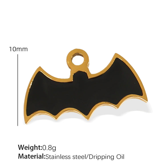 Wholesale Cartoon 316L Stainless Steel Jewelry Set With Dripping Oil Treatment Pendant Necklace And Earrings