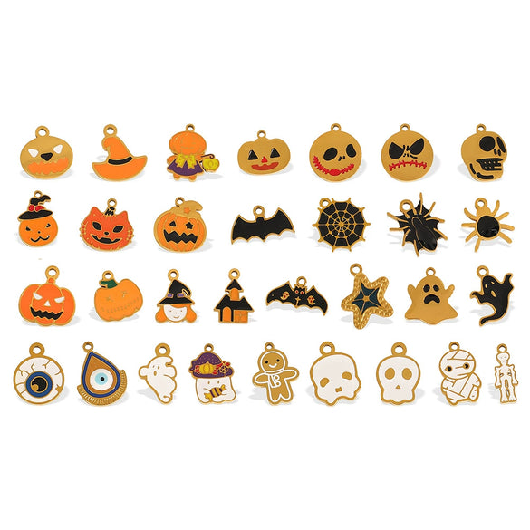 Wholesale Cartoon 316L Stainless Steel Jewelry Set With Dripping Oil Treatment Pendant Necklace And Earrings