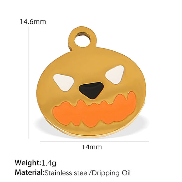 Wholesale Cartoon 316L Stainless Steel Jewelry Set With Dripping Oil Treatment Pendant Necklace And Earrings