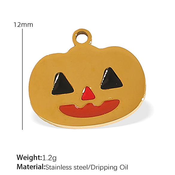 Wholesale Cartoon 316L Stainless Steel Jewelry Set With Dripping Oil Treatment Pendant Necklace And Earrings