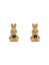 Wholesale Cartoon Velvet Bider Rabbit Flocking Earrings For Women Sweet Style