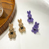 Wholesale Cartoon Velvet Bider Rabbit Flocking Earrings For Women Sweet Style