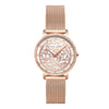 Wholesale Carved Retro Women's Quartz Diamond Watch With Alloy Case Stainless Steel Strap And Buckle Mineral Reinforced Glass Mirror Round Dial