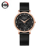 Wholesale Carved Retro Women's Quartz Diamond Watch With Alloy Case Stainless Steel Strap And Buckle Mineral Reinforced Glass Mirror Round Dial