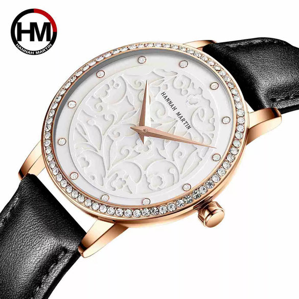 Wholesale Carved Retro Women's Quartz Diamond Watch With Alloy Case Stainless Steel Strap And Buckle Mineral Reinforced Glass Mirror Round Dial