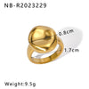Wholesale Casting Ring Simple Design Sense Stainless Steel 18K Furnace Vacuum Plated Geometric Style