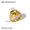 Wholesale Casting Ring Simple Design Sense Stainless Steel 18K Furnace Vacuum Plated Geometric Style