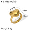 Wholesale Casting Ring Simple Design Sense Stainless Steel 18K Furnace Vacuum Plated Geometric Style