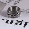 Wholesale Casting Titanium Steel Ring Retro Punk Finger Wrench Ring With Geometric Pattern And Polishing Treatment