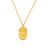 Wholesale Casual Constellation Necklace For Women Titanium Steel Gold Plated Casting Oval Hammer Cross Chain
