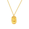 Wholesale Casual Constellation Necklace For Women Titanium Steel Gold Plated Casting Oval Hammer Cross Chain