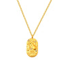 Wholesale Casual Constellation Necklace For Women Titanium Steel Gold Plated Casting Oval Hammer Cross Chain