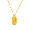 Wholesale Casual Constellation Necklace For Women Titanium Steel Gold Plated Casting Oval Hammer Cross Chain
