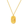 Wholesale Casual Constellation Necklace For Women Titanium Steel Gold Plated Casting Oval Hammer Cross Chain