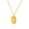 Wholesale Casual Constellation Necklace For Women Titanium Steel Gold Plated Casting Oval Hammer Cross Chain