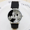 Wholesale Casual Digital Quartz Movement Round Electronic Watch For Middle School Students With Cartoon Style Alloy Case Imitation Leather Strap And Titanium Buckle