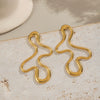 Wholesale Casual Exaggerated Geometric Titanium Steel Earrings With 18K Gold Electroplating For Women