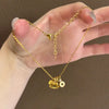 Wholesale Casual Geometric Animal Zodiac Real Gold Plated Titanium Steel Flash O Chain Necklace And Anklet For Women