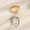 Wholesale Casual Geometric Design Electroplated Stainless Steel Fourpointed Star Ring For Women