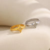 Wholesale Casual Geometric Design Electroplated Stainless Steel Fourpointed Star Ring For Women