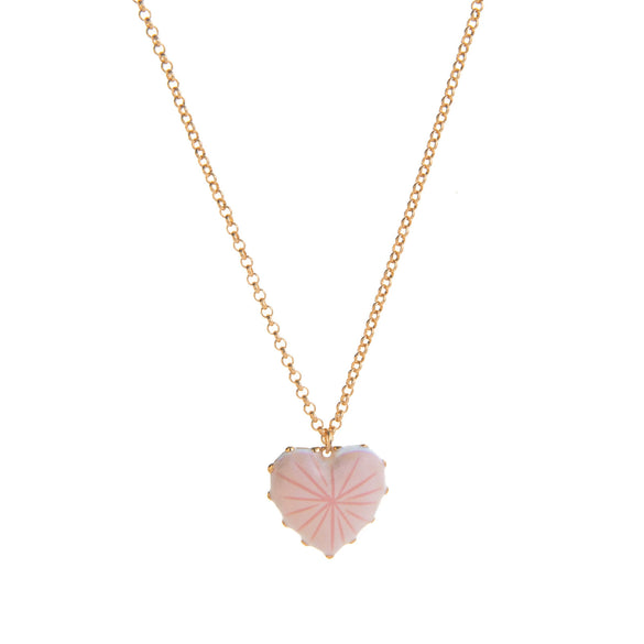 Wholesale Casual Geometric Electroplated Copper Heart Shape Pendant Necklace For Women