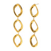 Wholesale Casual Geometric Rhombus Stainless Steel Electroplated 18K Gold Women's Earrings