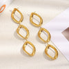 Wholesale Casual Geometric Rhombus Stainless Steel Electroplated 18K Gold Women's Earrings