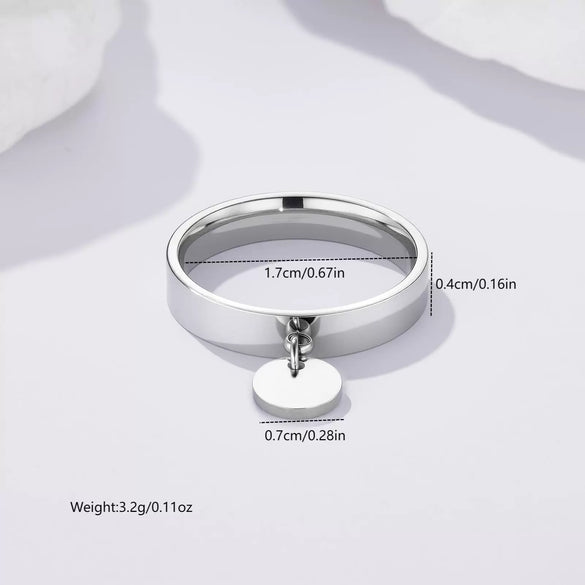 Wholesale Casual Geometric Stainless Steel Titanium Steel Electroplated Ring For Women And Unisex