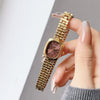 Wholesale Casual Metal Rectangular Quartz Watch For Female With Steel Band And Spiral Crown