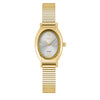 Wholesale Casual Oval Quartz Watch For Female Alloy Case And Strap Mineral Reinforced Glass Mirror Spiral Crown Horseshoe Buckle