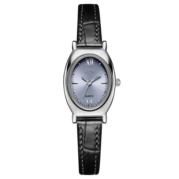 Wholesale Casual Oval Quartz Watch For Female Alloy Case And Strap Mineral Reinforced Glass Mirror Spiral Crown Horseshoe Buckle