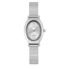 Wholesale Casual Oval Quartz Watch For Female Alloy Case And Strap Mineral Reinforced Glass Mirror Spiral Crown Horseshoe Buckle