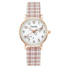 Wholesale Casual Quartz Watch For Female Junior High School Students Alloy Case Imitation Leather Strap Stainless Steel Clasp Round Dial Ordinary Glass Mirror
