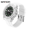 Wholesale Casual Quartz Watch With Transparent Shell Round Dial Acrylic Mirror Abs Case And Silicone Strap