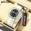 Wholesale Casual Quartz Watch With Transparent Shell Round Dial Acrylic Mirror Abs Case And Silicone Strap