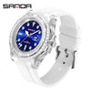 Wholesale Casual Quartz Watch With Transparent Shell Round Dial Acrylic Mirror Abs Case And Silicone Strap