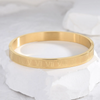 Casual Roman Numeral Stainless Steel Plating 18k Gold Plated Bangle