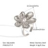 Wholesale Casual Simple Camellia Flower Stud Earrings And Ring Jewelry Set For Women Titanium Steel Hypoallergenic Nonfading Pvd Vacuum Real Gold Electroplating