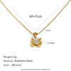Wholesale Casual Style Animal Pattern Stainless Steel Electroplated Pendant Necklace Earrings For Women